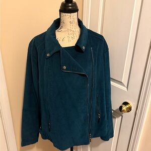 Cato Plus Women's Teal Corduroy Jacket